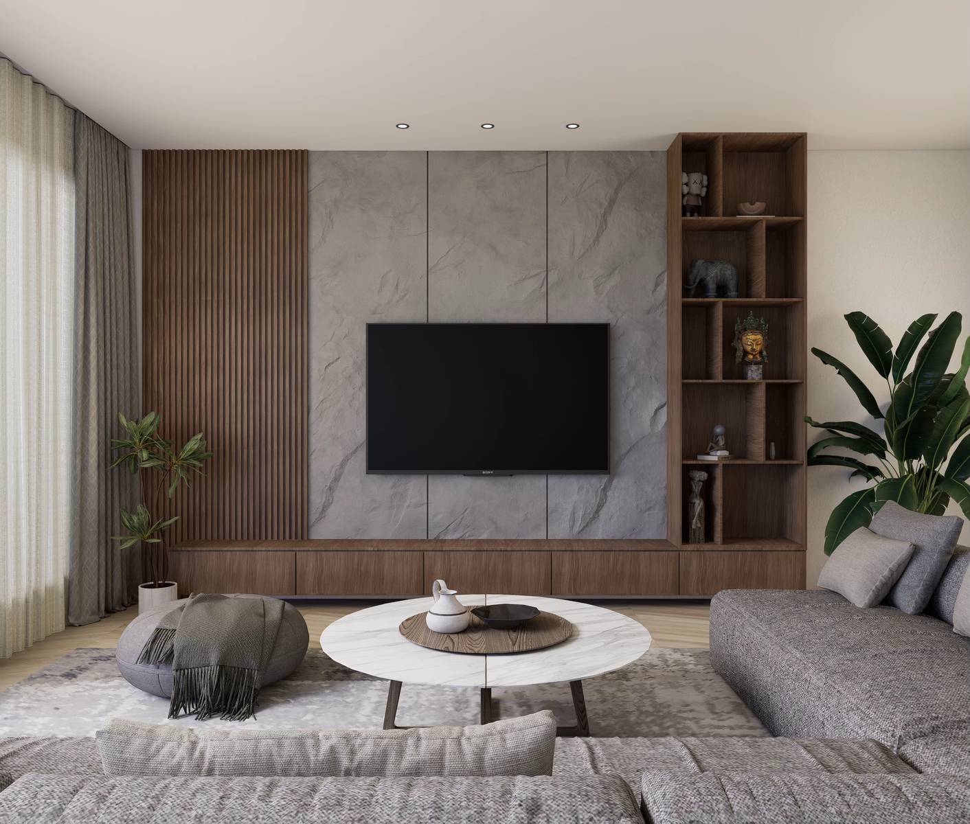 Modern Apartment Living Room gallery image 2